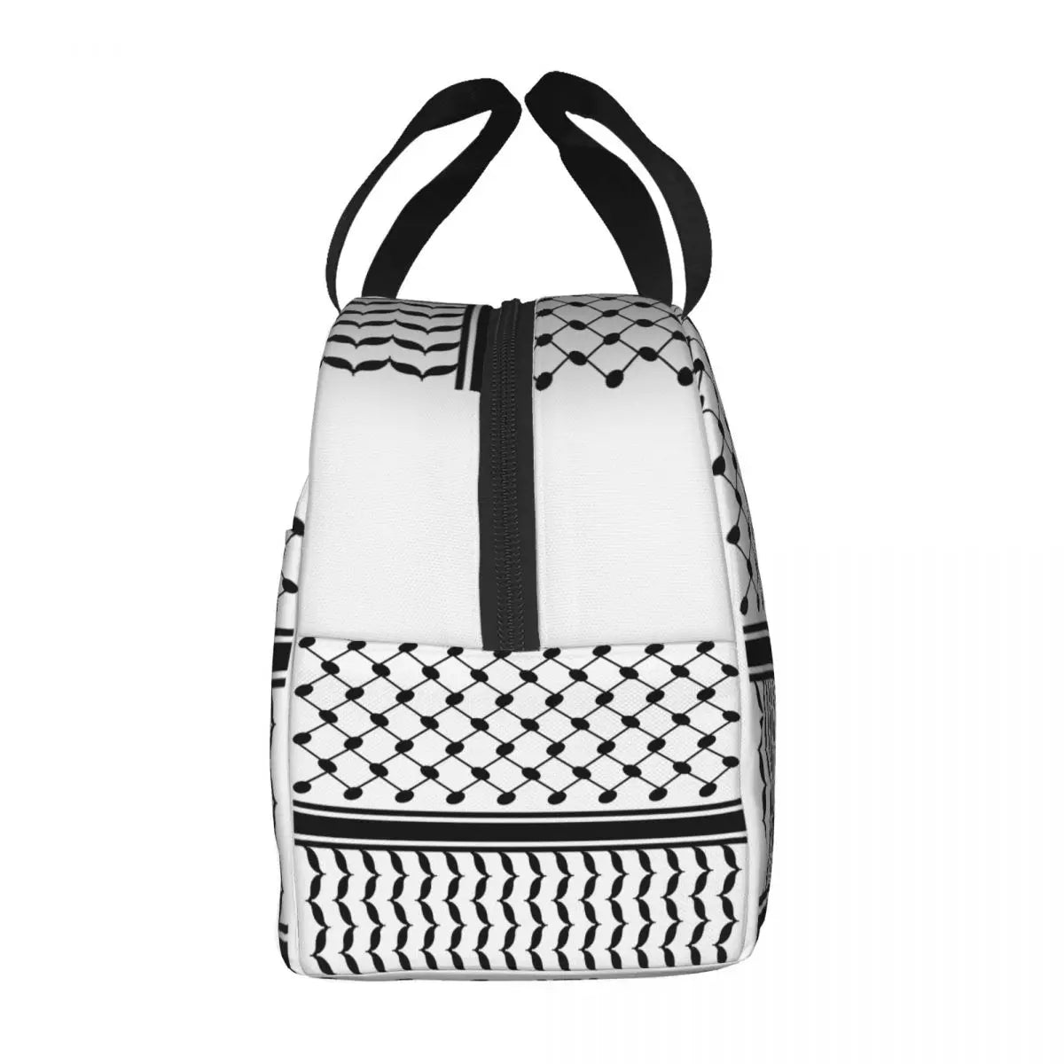 Custom Arabic Keffiyeh Traditional Pattern Lunch Bag for Portable Tatreez Embroidery Art Thermal Cooler Lunch Box Office Work