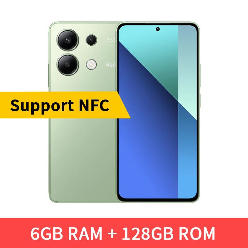 Global Version Xiaomi Redmi Note 13 4G Smartphone 108MP Triple Camera 120Hz AMOLED Snapdragon 685 Octa Core 33W Fast Charging