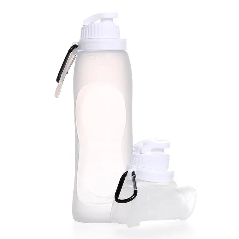 2023 New Mountaineering Cycling Sports Water Bottle Foldable Convenient Water Bottle Food Grade Silicone Water Cup