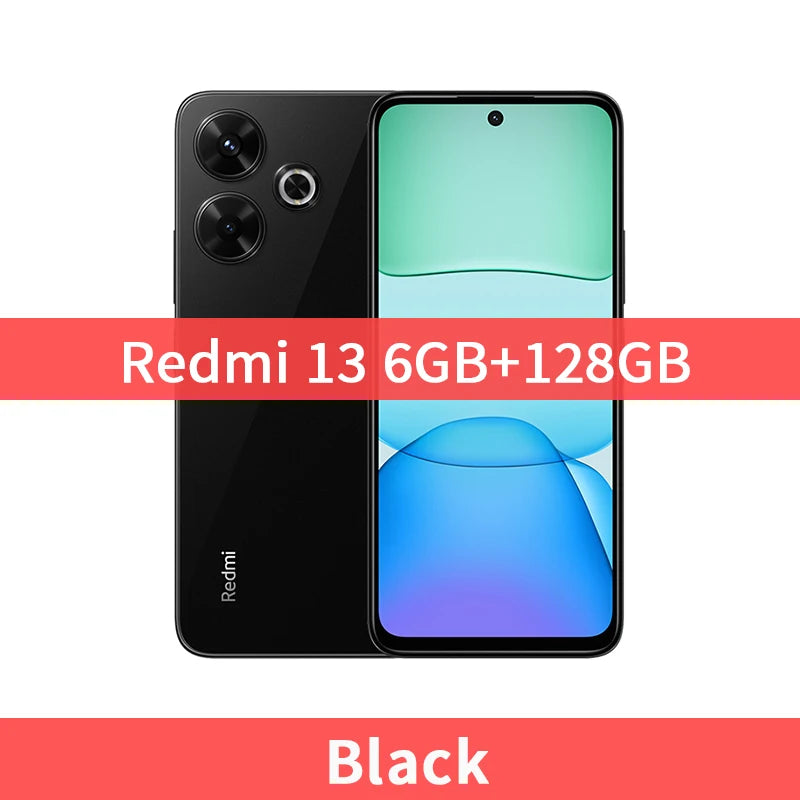 Global Version Xiaomi Redmi 13 Smartphone 108MP Main Camera 5030mAh Battery MTK Helio G91-Ultra 6.79“  Display 33W Fast Charging