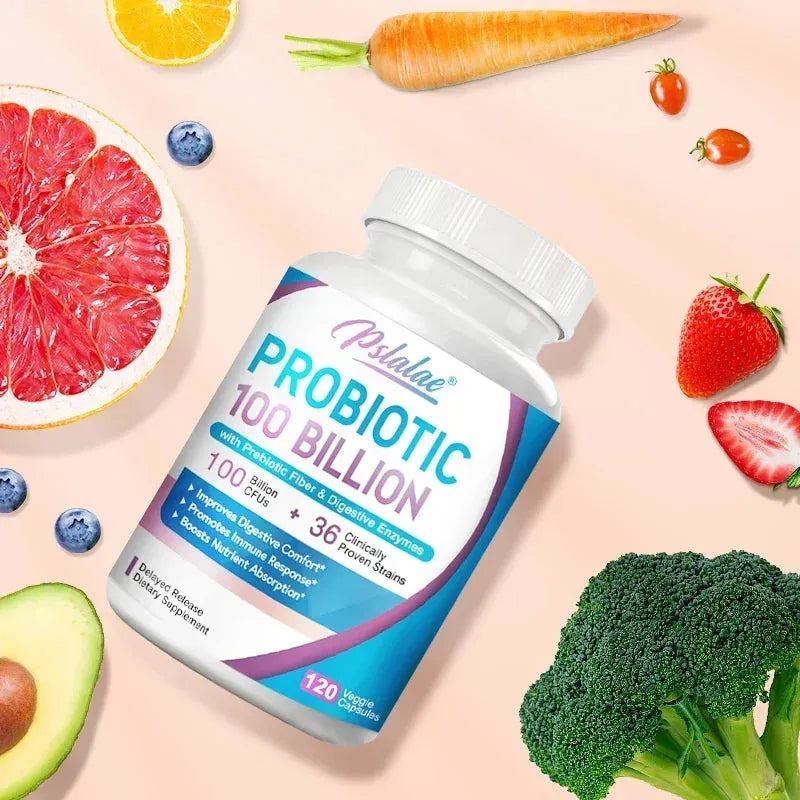 Probiotic Capsules - 100 Billion CFUS+36 Proven Strains To Support Digestive and Immune Health