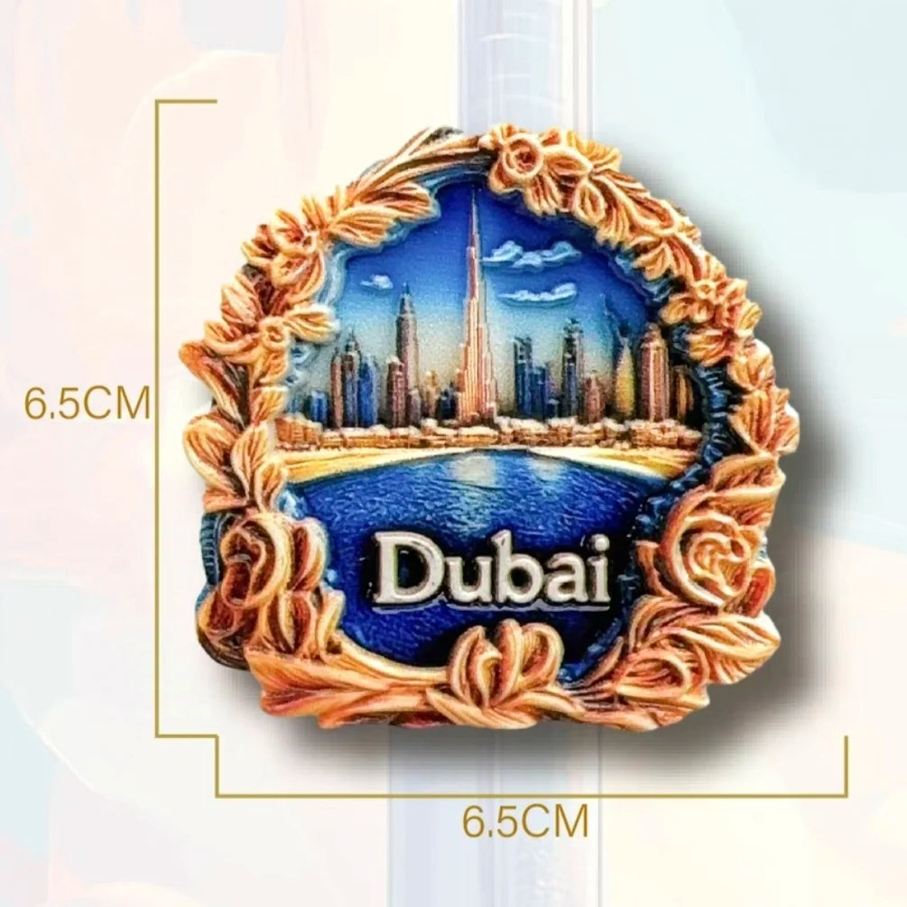 Asia The United Arab Emirates Dubai Resin 3D Fridge Magnets Tourism Souvenir Refrigerator Sticker Handicraft Gift Decoration