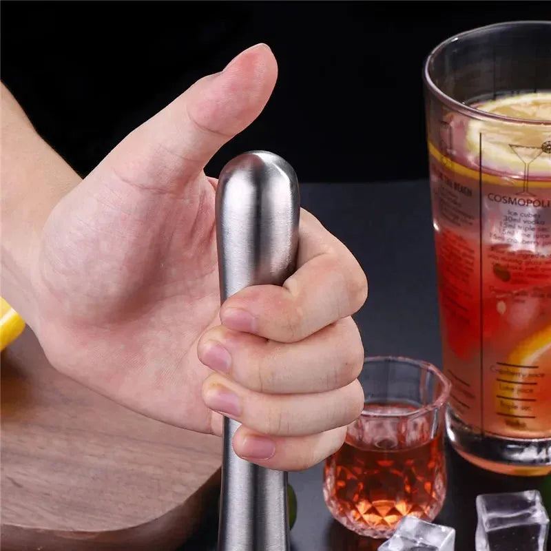 Cocktail Shaker Stick Muddler Drink Pusher Home Brewing & Wine Making Barware Steel Wine Mixing Stick Muddler Drink Stirrers