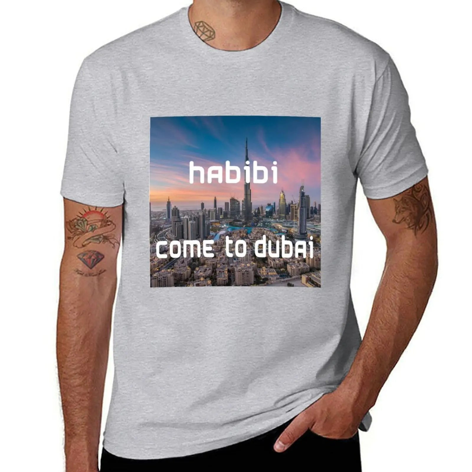 Habibi, Come to Dubai T-Shirt anime figures boys whites mens clothes