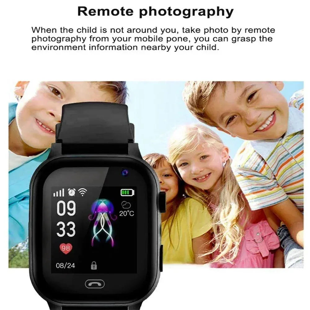 2024 Kids 4G Smart Watch Sim Card Video Call SOS GPS Location Phone Watch Camera Location Tracker Waterproof Child Smartwatch