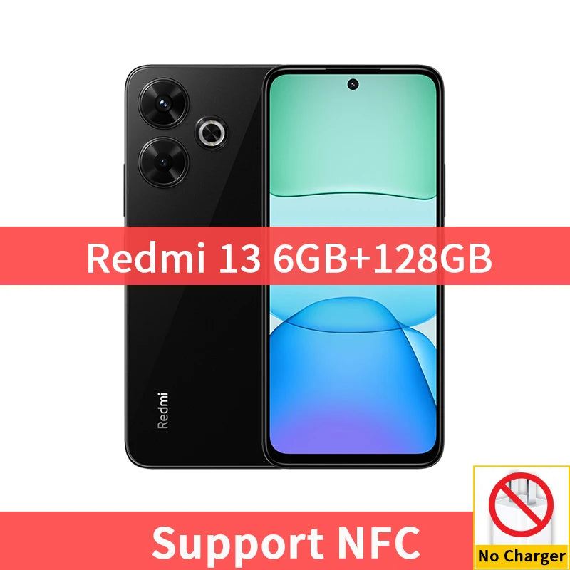 Global Version Xiaomi Redmi 13 Smartphone 108MP Main Camera 5030mAh Battery MTK Helio G91-Ultra 6.79“  Display 33W Fast Charging