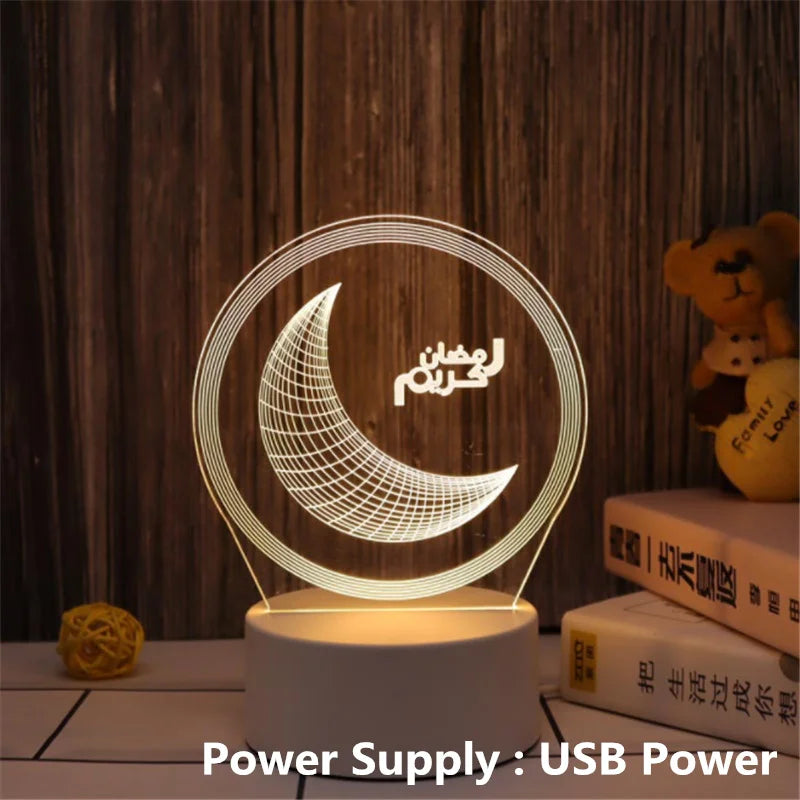 Ramadan Decoration Festival Wooden Moon Star Lights Deco Bedroom Decoration Ramadan 2023 Ramadan Party Lighting Decorative Lamps