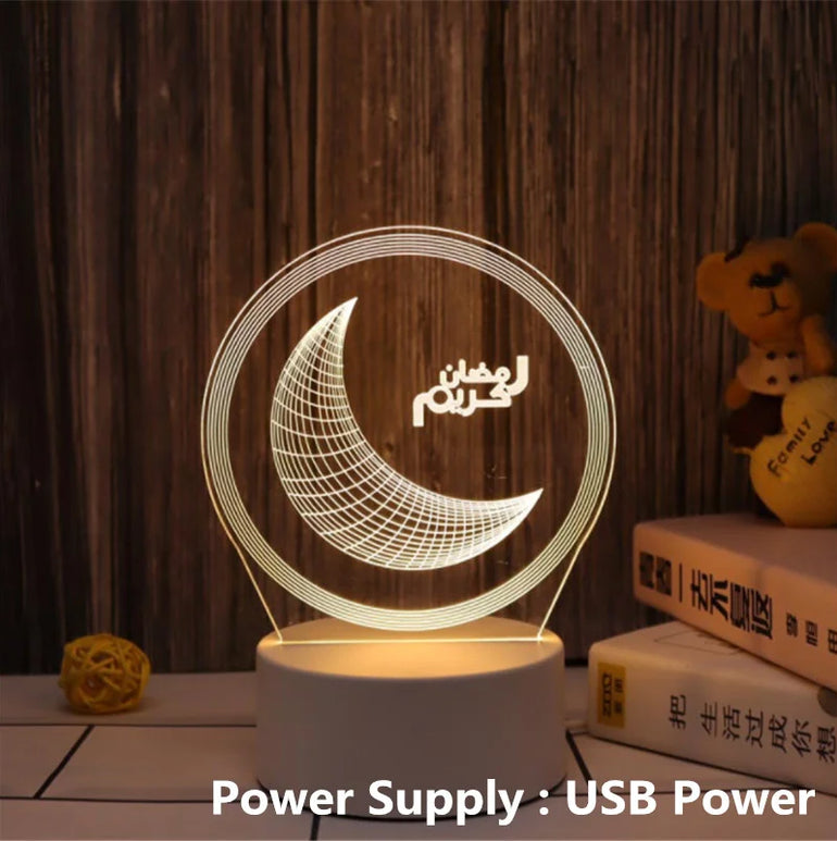 Ramadan Decoration Festival Wooden Moon Star Lights Deco Bedroom Decoration Ramadan 2023 Ramadan Party Lighting Decorative Lamps