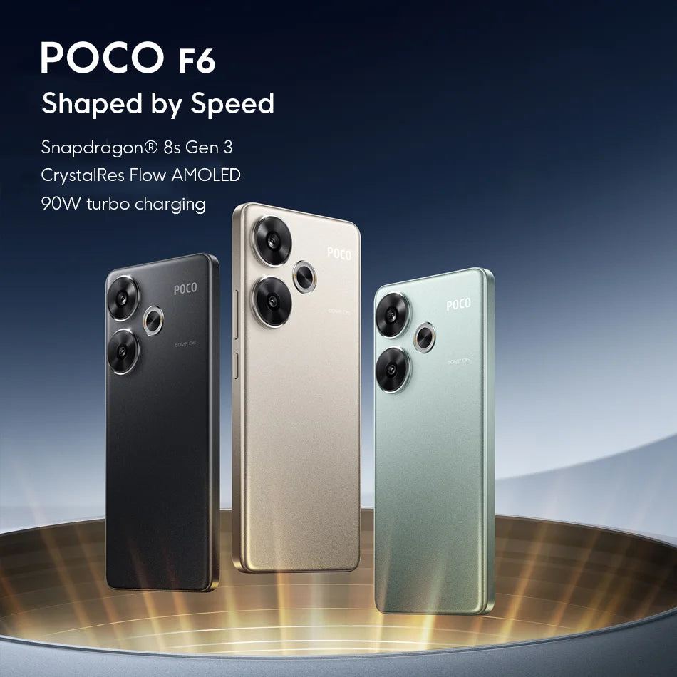 Global Version POCO F6 5G Smartphone 120Hz 1.5K AMOLED Display Snapdragon 8s Gen 3 NFC 50MP Main OIS Camera 90W Turbo Charging