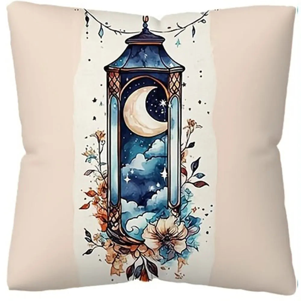 Light Luxury Ramadan Printed Pillowcase Nordic Home Decor Pillowcase Holiday Bedroom Living Room Decor Polyester Cushion Cover