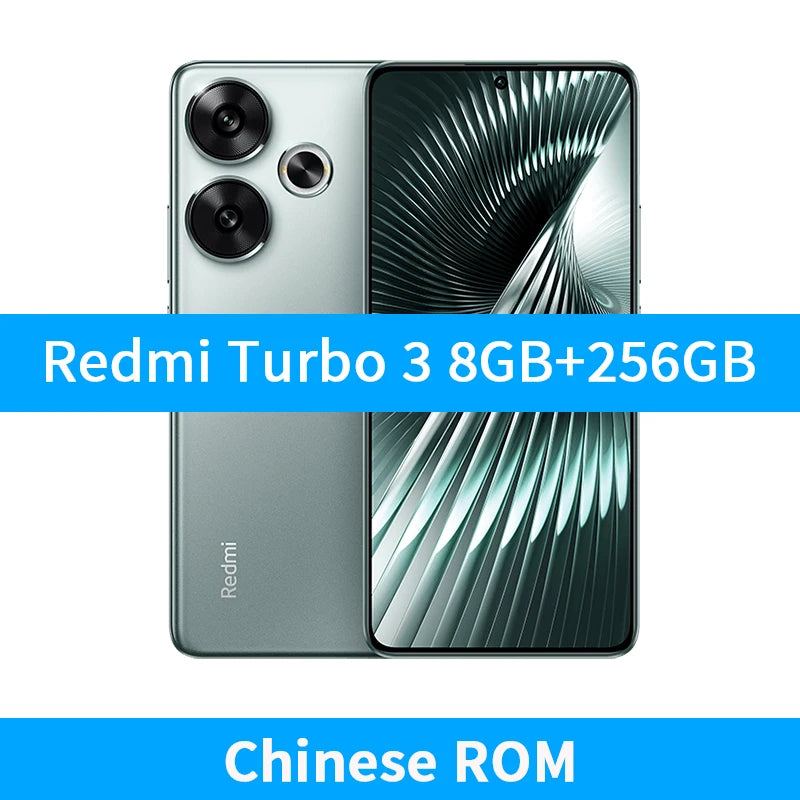 Xiaomi Redmi Turbo 3 NFC Mobile Phone 120Hz 1.5K Screen Snapdragon 8s Gen 3 Octa Core 50MP Camera 5000mAh Battery China Version