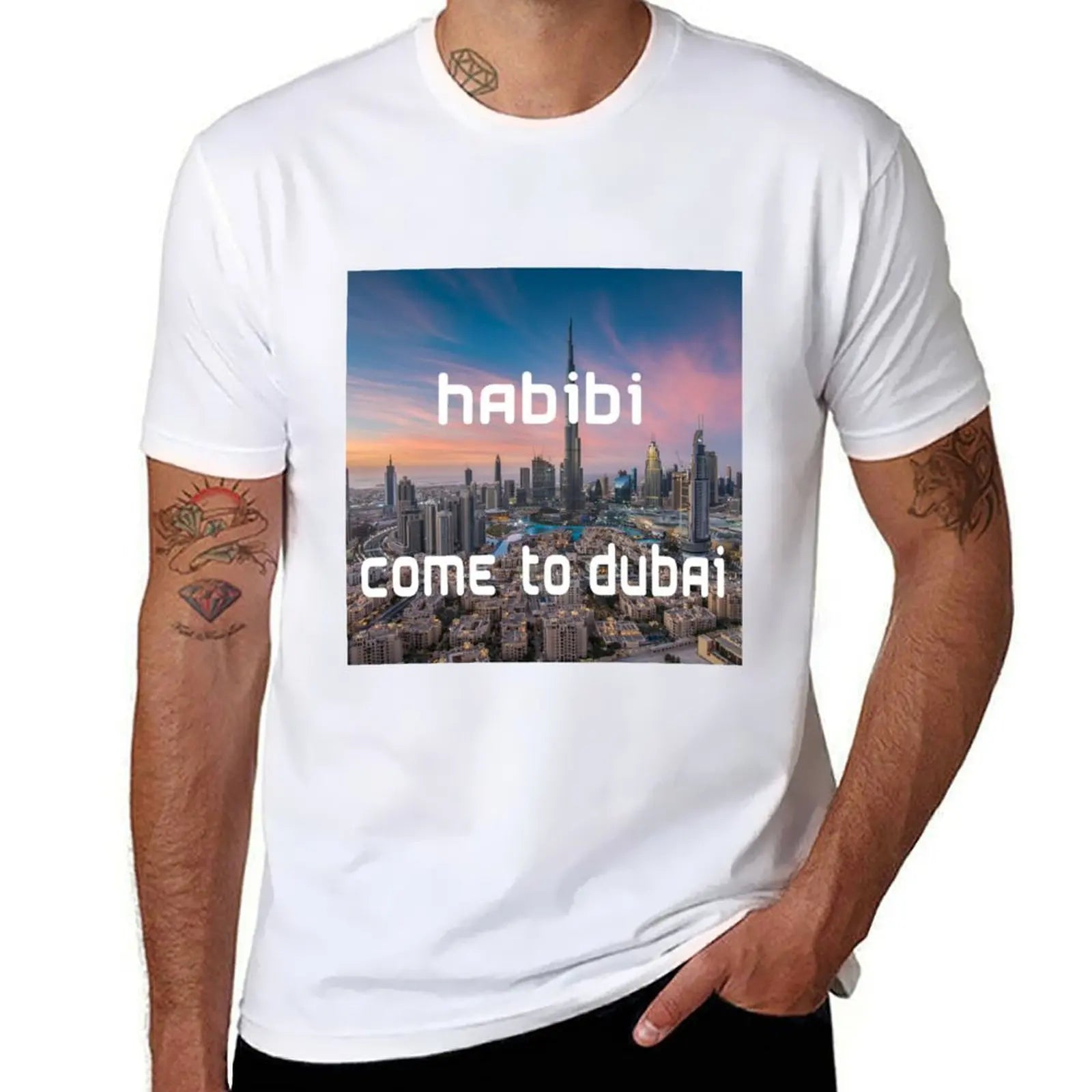 Habibi, Come to Dubai T-Shirt anime figures boys whites mens clothes