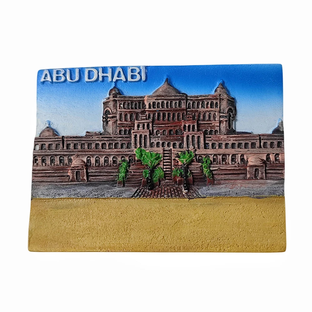 Abu Dhabi UAE 3D Fridge Magnet Souvenir Gift,Resin Handmade Abu Dhabi Refrigerator Magnet Home Decoration Collection