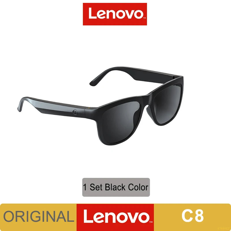 Original Lenovo C8 Smart Sunglasses Earphone HiFi Music Bluetooth 5.0 Wireless Headset Driving HD Microphone Call Headphones