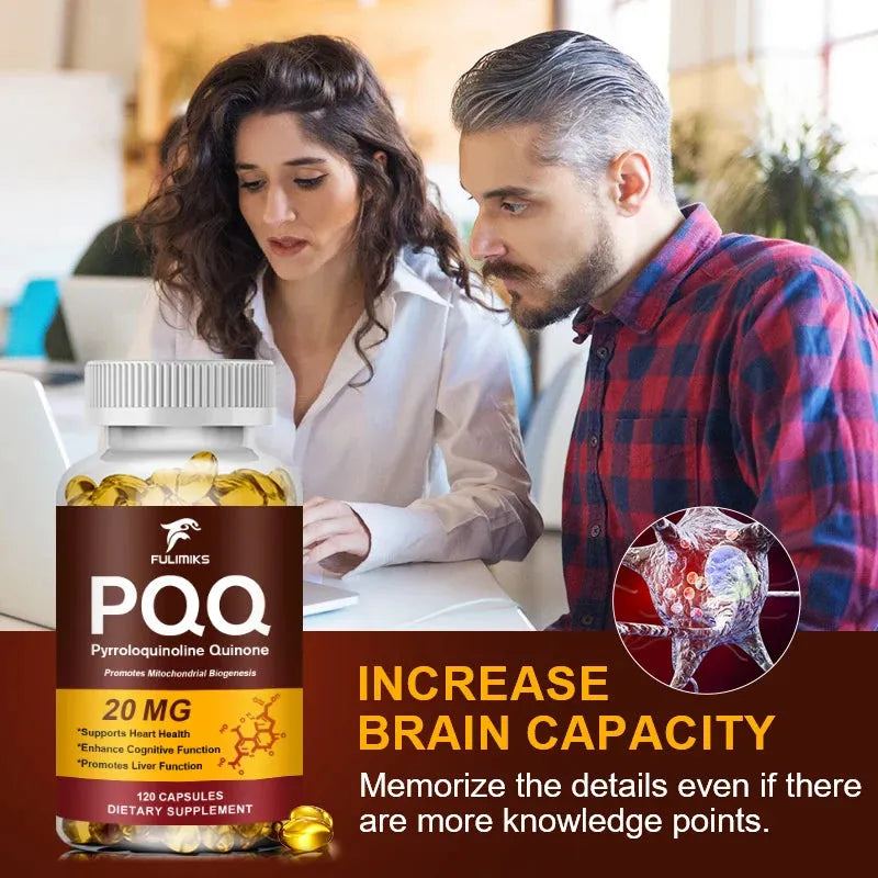 PQQ Supplement 20 mg - Pyrroloquinoline Quinone - Promotes Mitochondrial Biogenesis -Supports Heart & Brain Health -120 Capsules