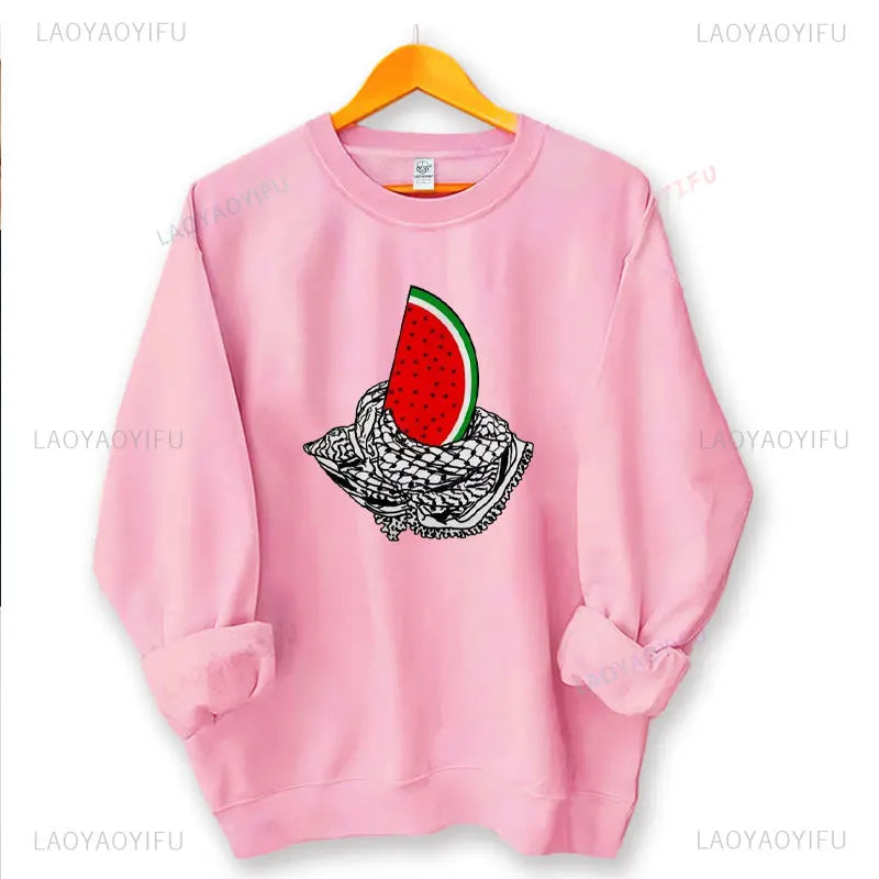 This Is Not A Watermelon Printing Hoodies A Peace and Love Sweatshirt Fashion Harajuku Women Pullovers Autumn Winter Casual Wear