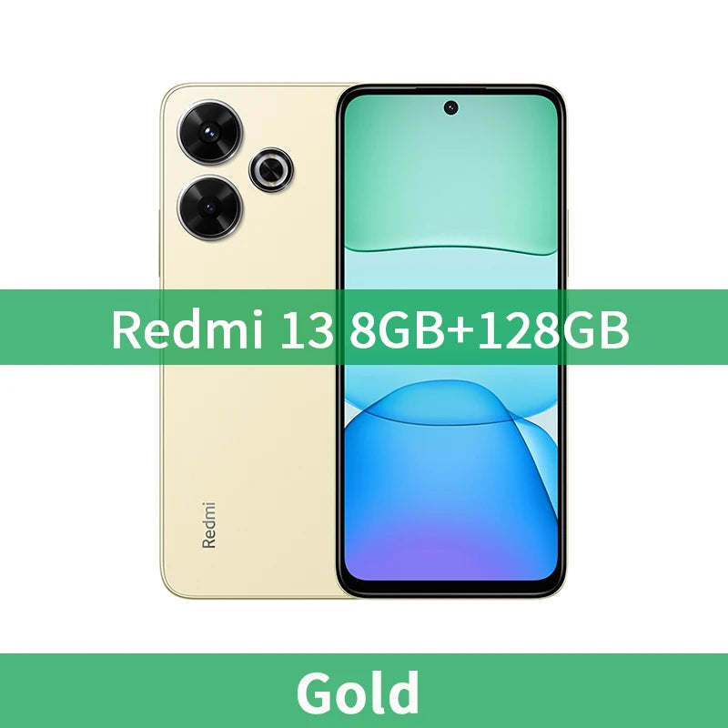 Global Version Xiaomi Redmi 13 Smartphone 108MP Main Camera 5030mAh Battery MTK Helio G91-Ultra 6.79“  Display 33W Fast Charging