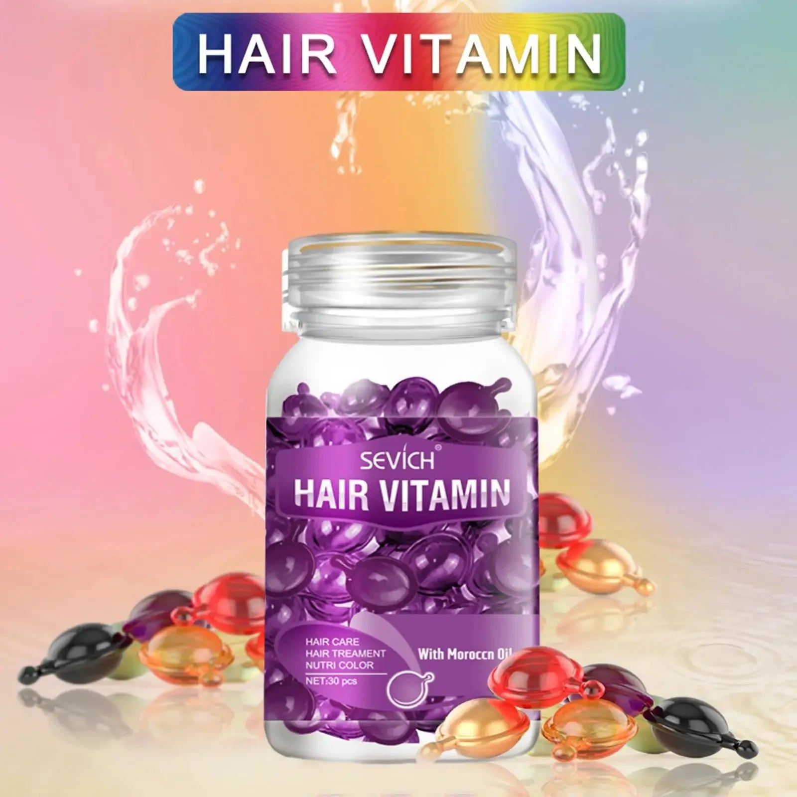 Hair Vitamin Capsule Oil Scalp Treatment Smooth Hair Care Moroccan Essence Oil Anti Frizz Hydrating Nourishing Hair Oil Serum