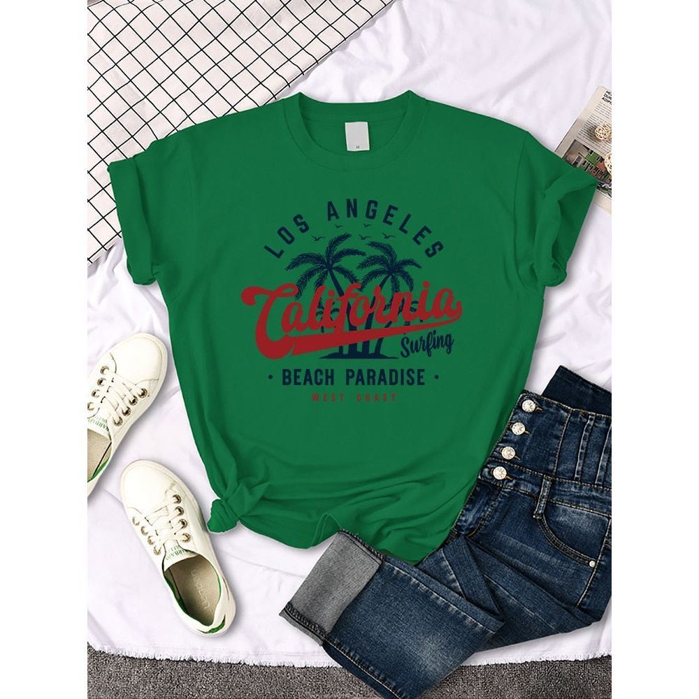 San Francisco, California Beach Paradise T-Shirt Essential Hipster T-Shirts All-Match Casual Tshirt T-shirts with prints