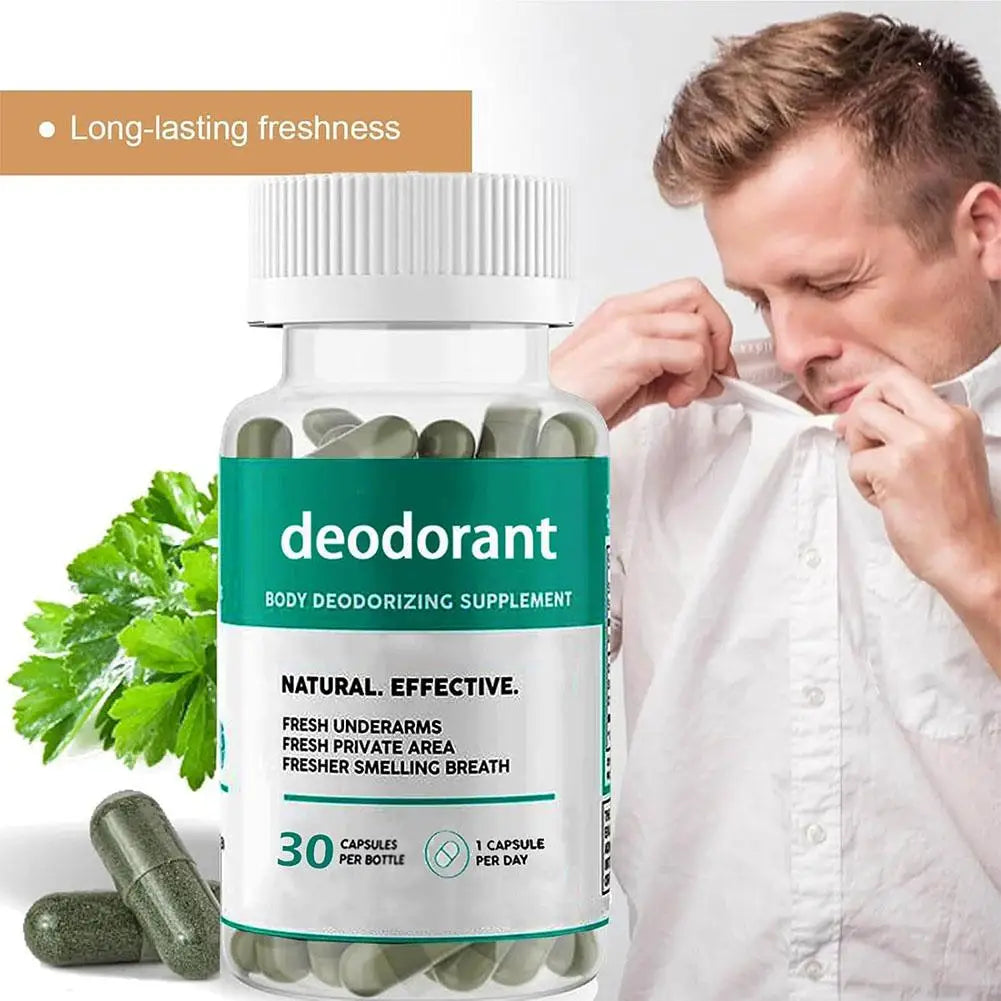 30 Capsules Deodorant Body Deodorizing Supplement Fresh Underarms Fresh Private Area Fresher Smelling Breath