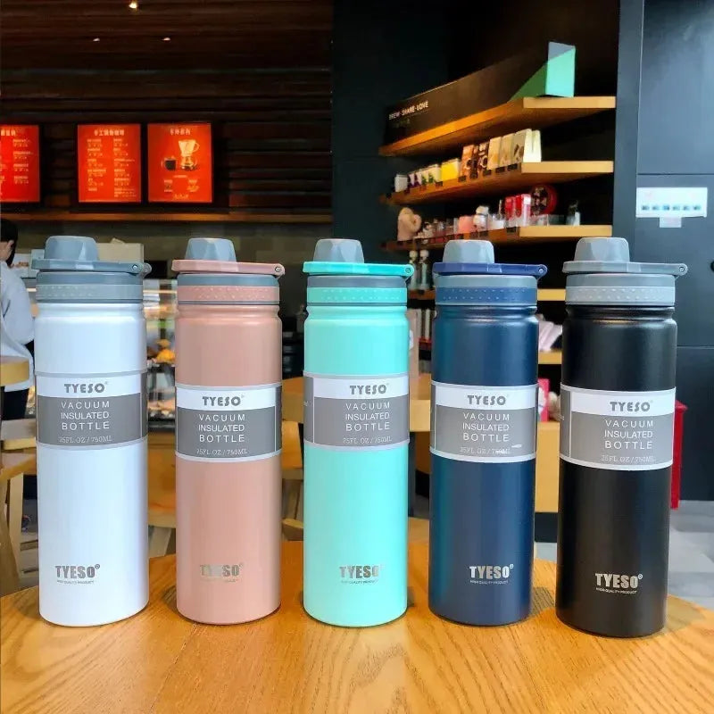 530/750ML Tyeso Thermos Bottle Stainless Steel Vacuum Flask Insulated Water Bottle Travel Cup For children Coffee Mug Termica