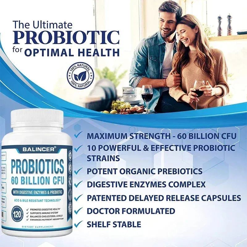 Probiotic Colon Cleanse & Detox - Digestive Enzymes To Support Gut Health, Improve Digestion, Weight Loss, Balance Gut Bacteria