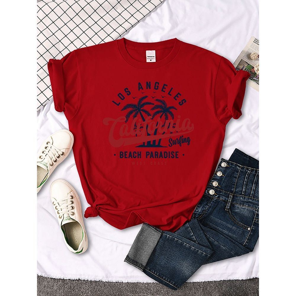 San Francisco, California Beach Paradise T-Shirt Essential Hipster T-Shirts All-Match Casual Tshirt T-shirts with prints - Jointcorp