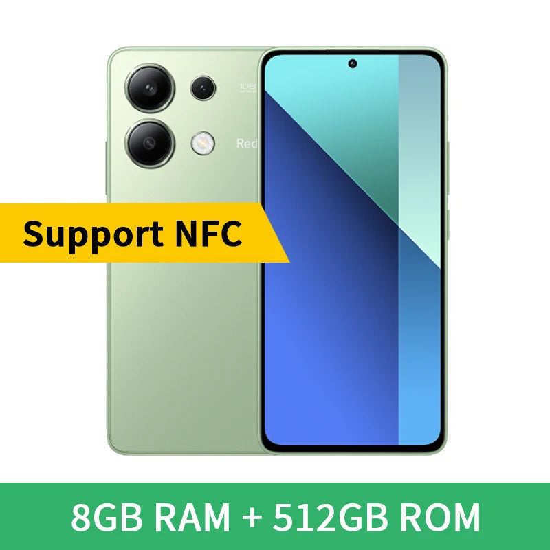 Global Version Xiaomi Redmi Note 13 4G Smartphone 108MP Triple Camera 120Hz AMOLED Snapdragon 685 Octa Core 33W Fast Charging