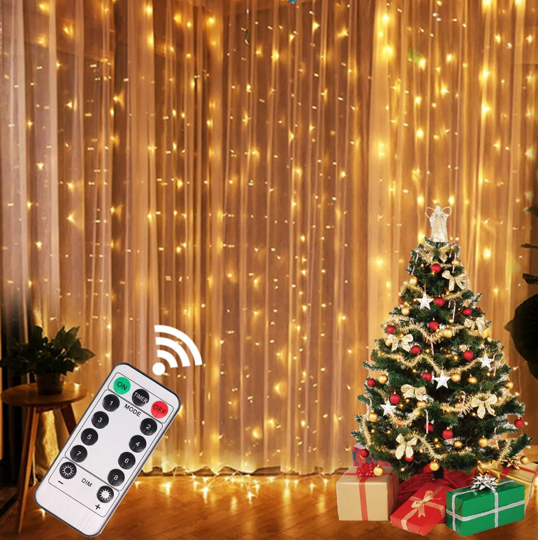 3M LED Curtain Garland Light String Remote Control USB Fairy Lamp Rustic Wedding Christmas Ramadan Decoration 2025 Eid Mubarak