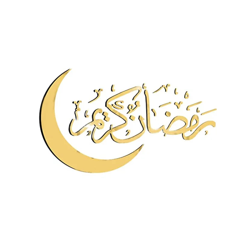 Eid Mubarak Wall Stickers Home Ramadan Decorations 2025 Islamic Ramadan Kareem moon Window Decal Muslim Party Decor Eid Al Adha