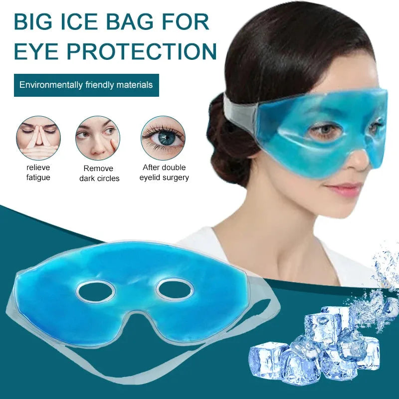 1pcs Ice Eye Mask Gel Reduce Dark Circles Relieve Fatigue Lessen Eyestrain Cooling Reusable Sleeping Eye Gel Patches Mask