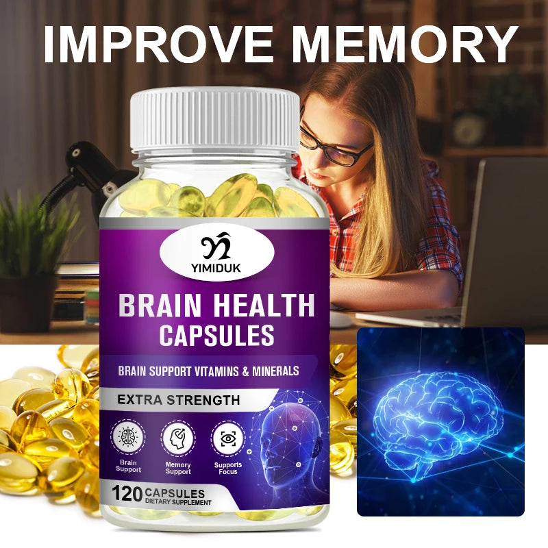 Phosphatidylserine Capsule Brain Booster Nootropics Improve Memory and Focus Smarter Brain Health Supplement