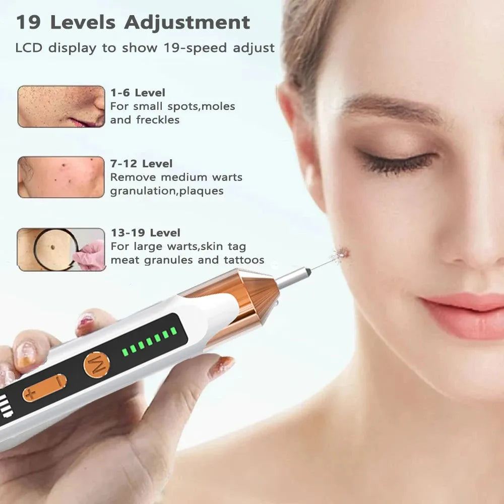 Skin Tag Remover Laser Plasma Pen Mole Wart Remover Pen Electric Tattoo Freckle Nevus Pimples Blemish Skin Tag Removal