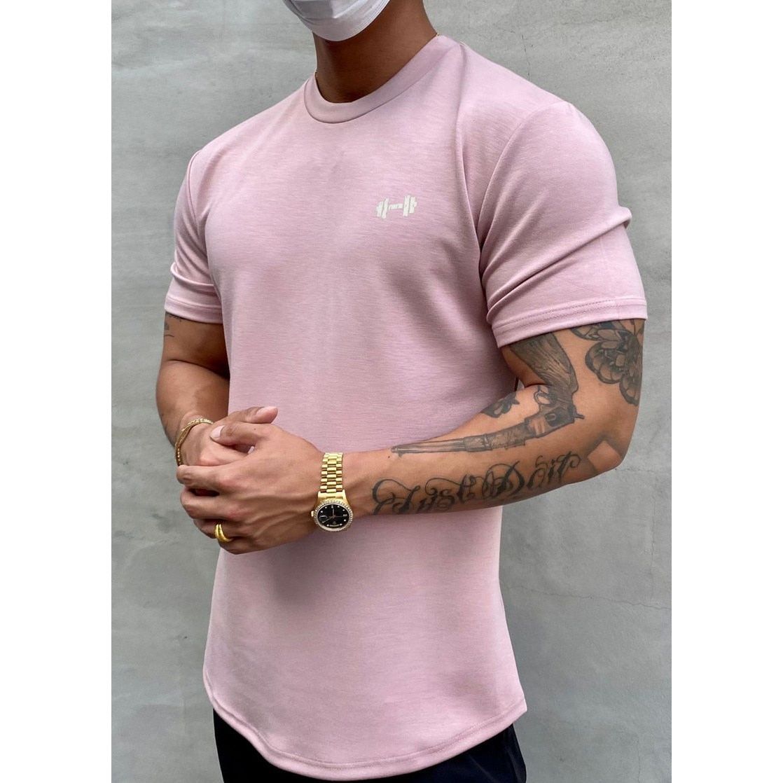 T Shirt Gym Muscle Fitness for Men Outdoor Hip Hop Streetwear Loose Half Sleeve Male Summer Bodybuilding Tee Tops