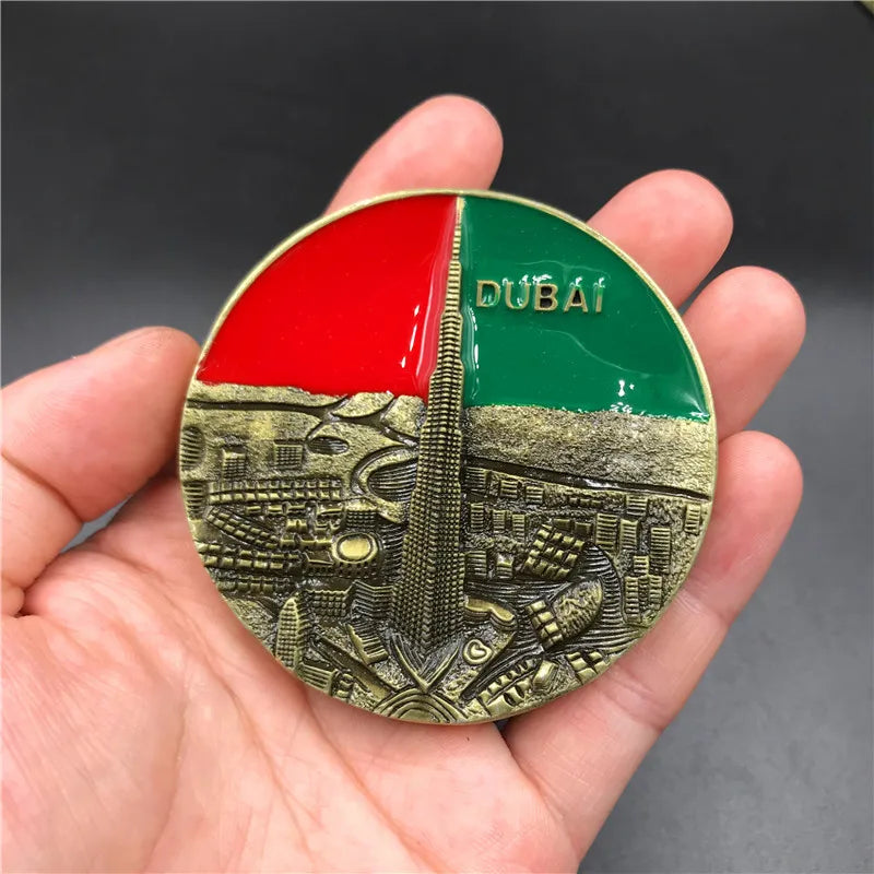 Dubai UAE Belgium Vienna Metal 3D Magnetic Fridge Stickers