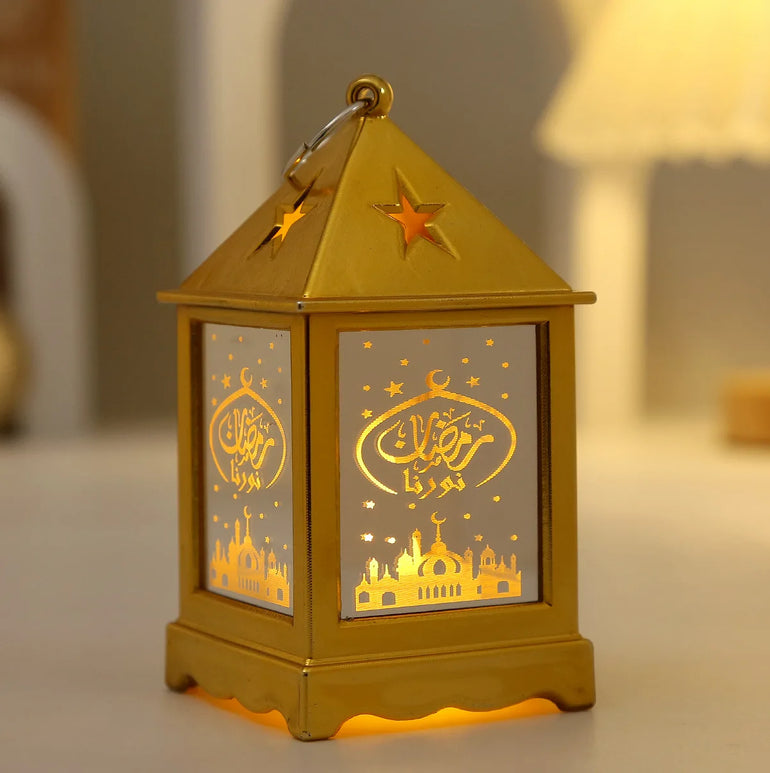 Eid Mubarak LED Lantern Creative Night Light Lamp Ramadan Kareem Decorations 2025 Muslim Ramadan Festival Lantern For Party