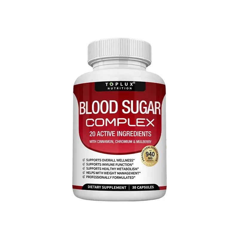 Blood Sugar Complex - 20 Active Ingredients To Support Healthy Blood Sugar Balance, Improve Metabolism and Immune Function