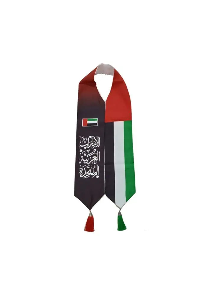 Flagicts 100% plain nylon Double Side Printing National Day UAE Flag Scarf