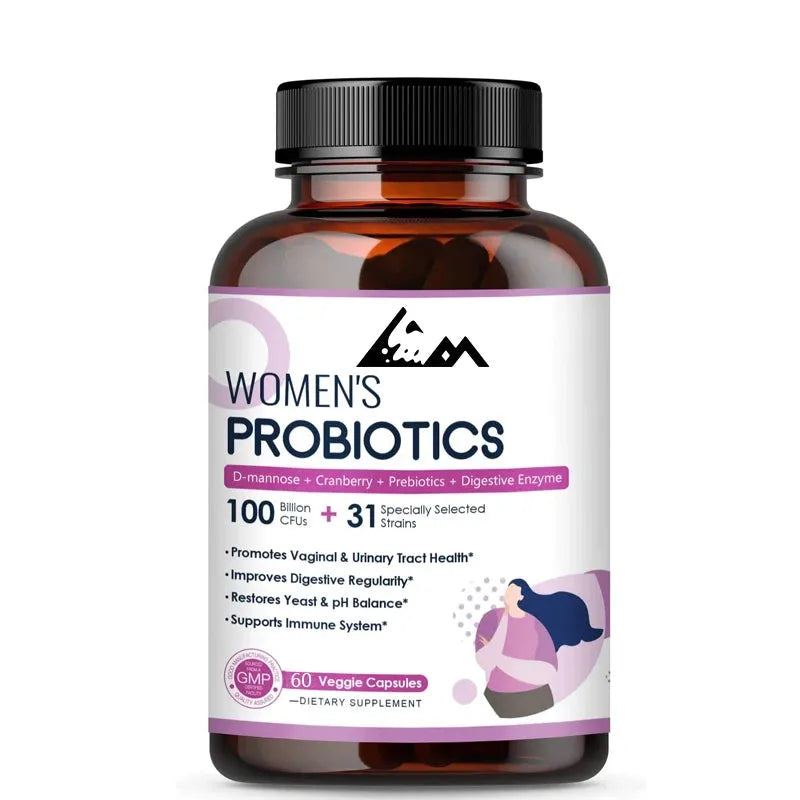 Probiotics for female digestive health,containing digestive enzymes and prebiotics,promoting urinary tract health and pH balance