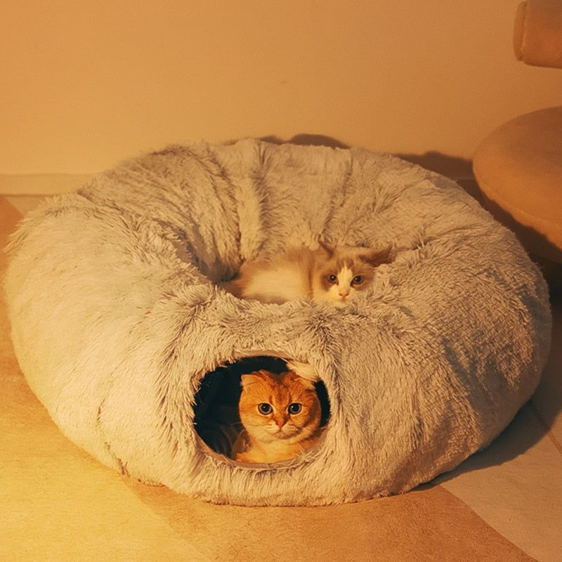 2 In 1 Round Cat Beds House Funny Cat - Jointcorp