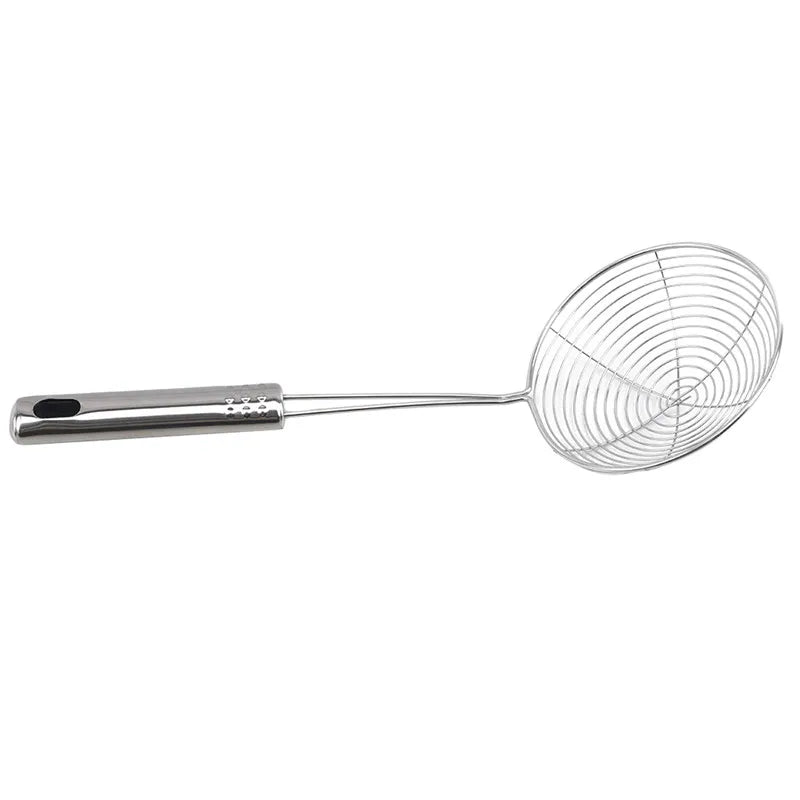 Stainless Steel Skimmer Solid Spider Strainer Ladle Stainless Steel Kitchen Utensil Tool French Fries Fish Frying Utensil