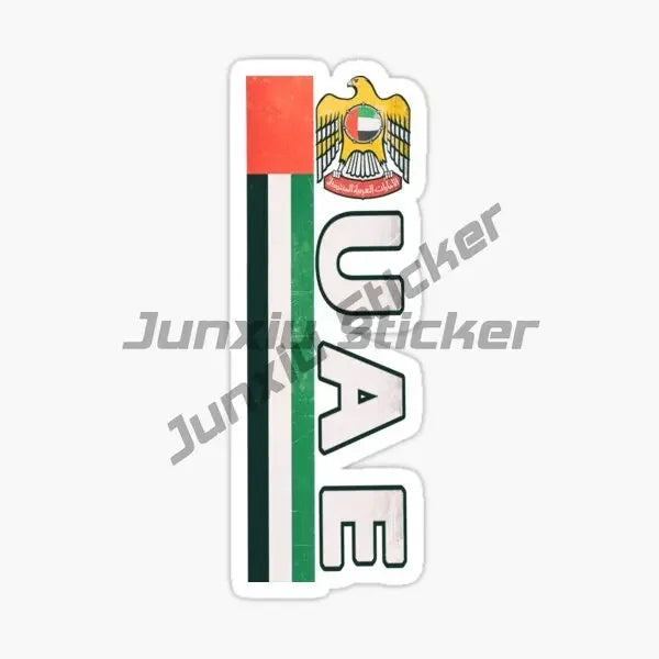 United Arab Emirates UAE Flag Emblem Sticker Laptop Motorcycle Bumper Wall Car Truck Bicycle Window Decal Assecories