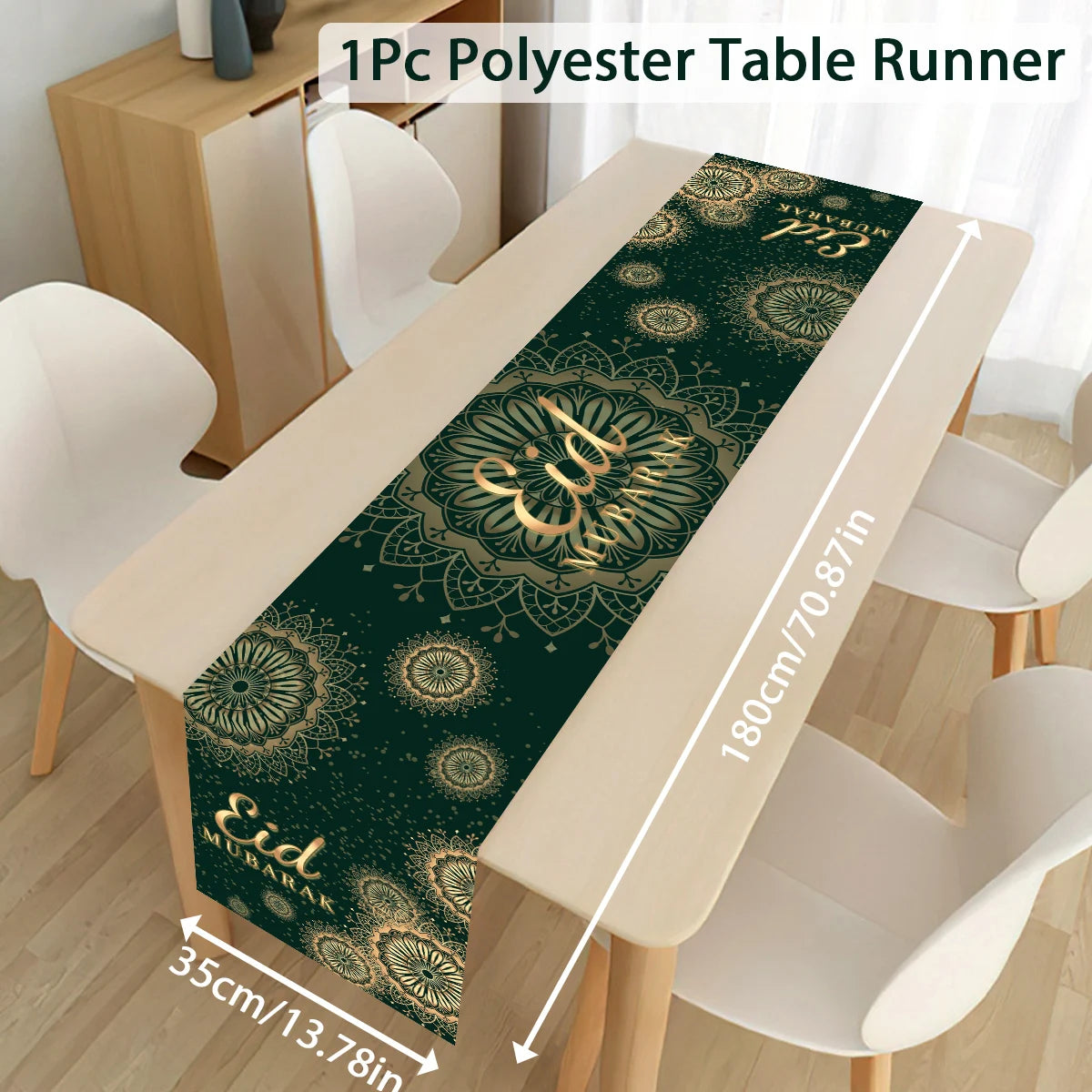 Ramadan Decoration Table Runner EID Mubarak Decor 2024 For Home Tablecloth Ramadan Kareem Islamic Muslim Party Eid Al-Fitr Gifts