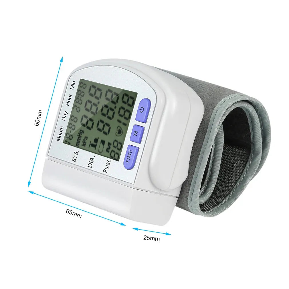 ZOSS  Automatic Sphygmomanometer Wrist Monitor LCD Digital Wrist Blood Pressure Monitor Heart Pulse Measure High  Real-time