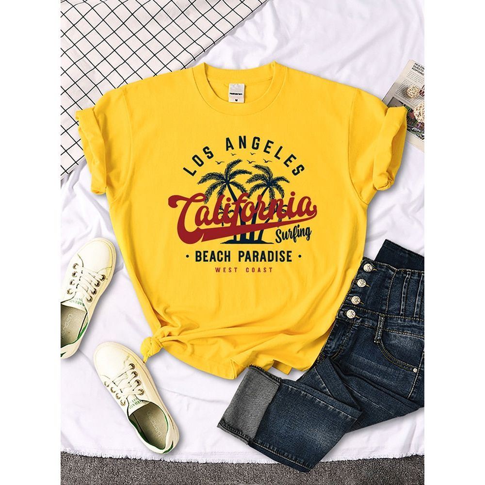 San Francisco, California Beach Paradise T-Shirt Essential Hipster T-Shirts All-Match Casual Tshirt T-shirts with prints - Jointcorp