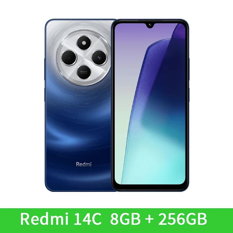 Global Version Xiaomi Redmi 14C NFC Smartphone MTK Helio G81-Ultra 6.88" 120Hz Display 50MP Camera 5160mAh 18W Fast Charging