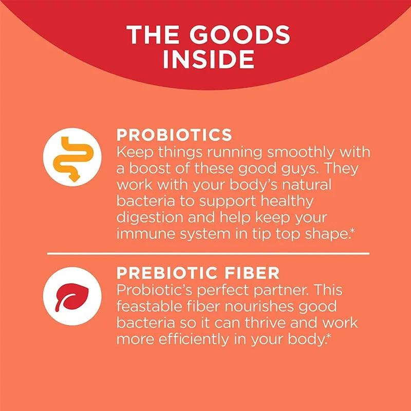 Probiotic + Prebiotic Gummies - Promote Digestive Health and Relieve Bloating