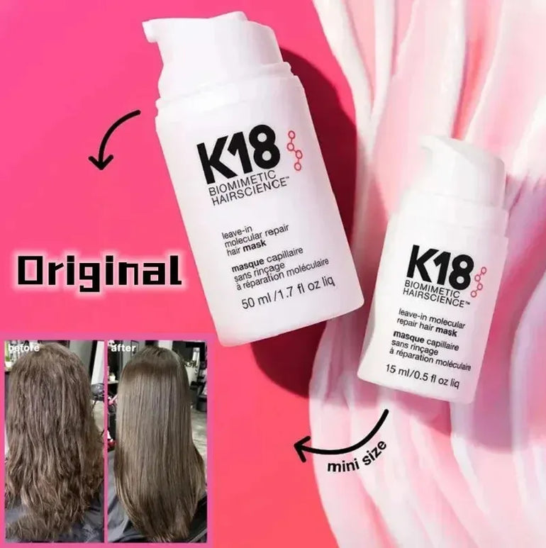 K18 Hair Treatment Original Leave-In Molecular Repair Hairs Mask Damage Restore Soft Deep Keratin Scalp Treatment Hair Care