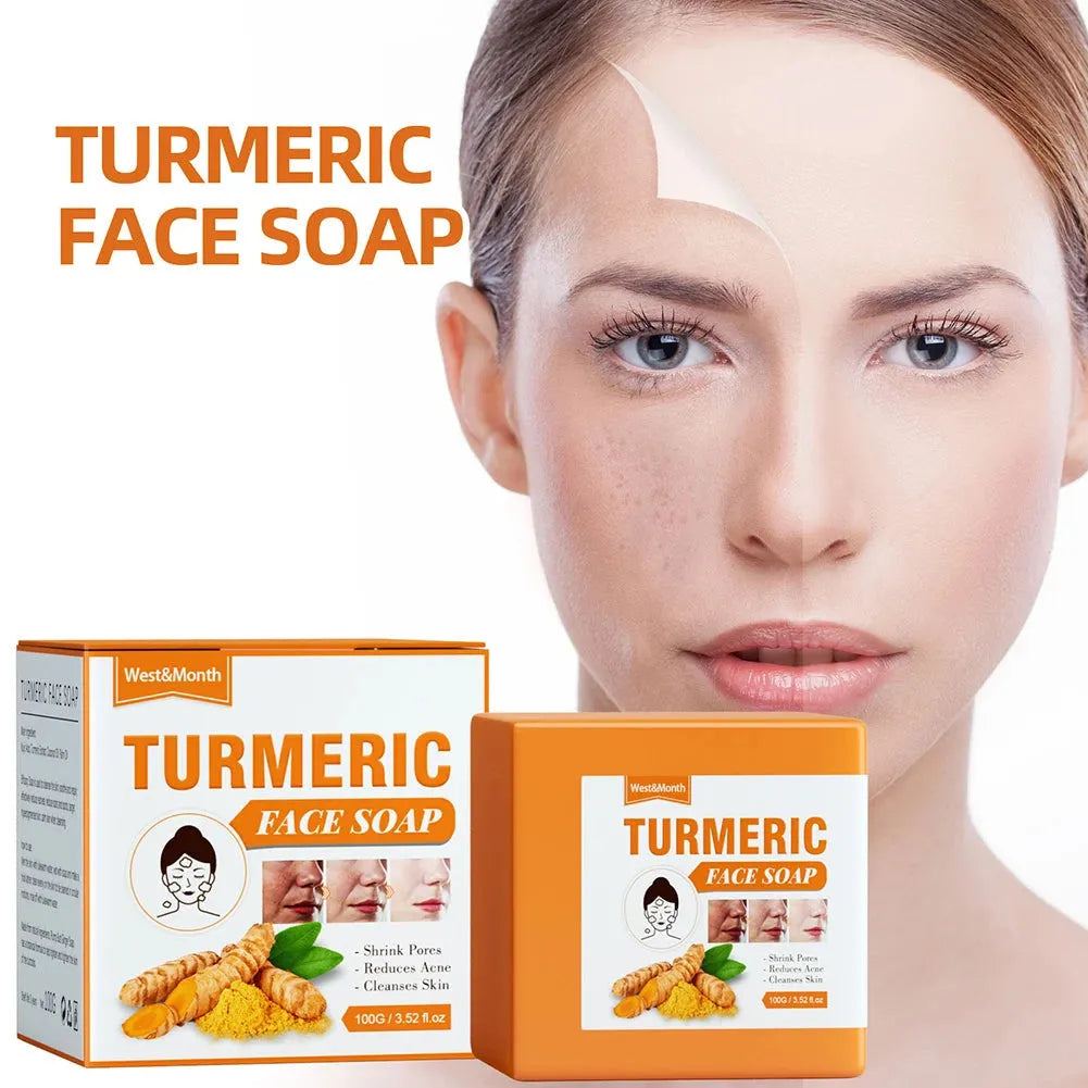 Turmeric Body Soap 100g Turmeric Face Soap Natural & Organic Ingredients Skin Brightening Soap for Dark Spots Acne Eczema