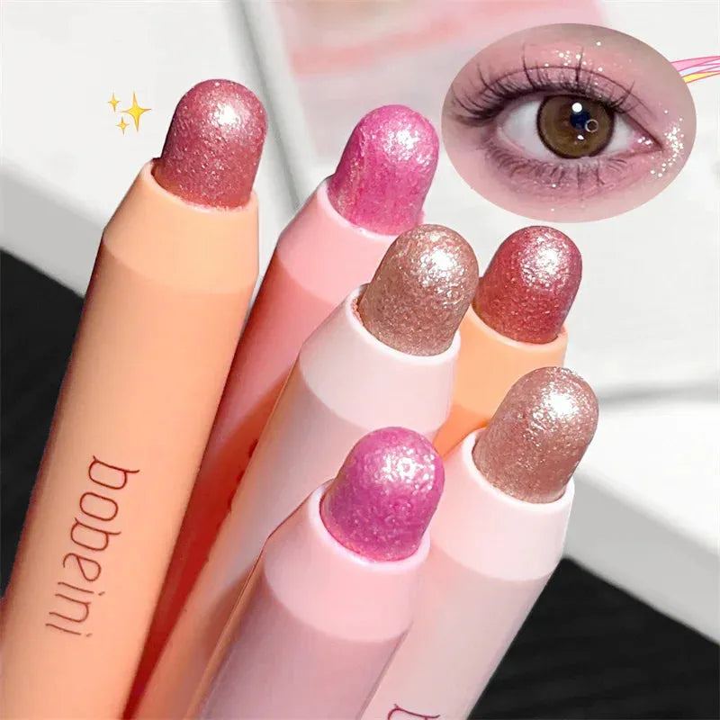 Pearlescent Eyeshadow Stick Pencil Glitter Eyeshadow Waterproof Shimmer Silkworm Liner Pen High-gloss Cosmetics Beauty Makeup